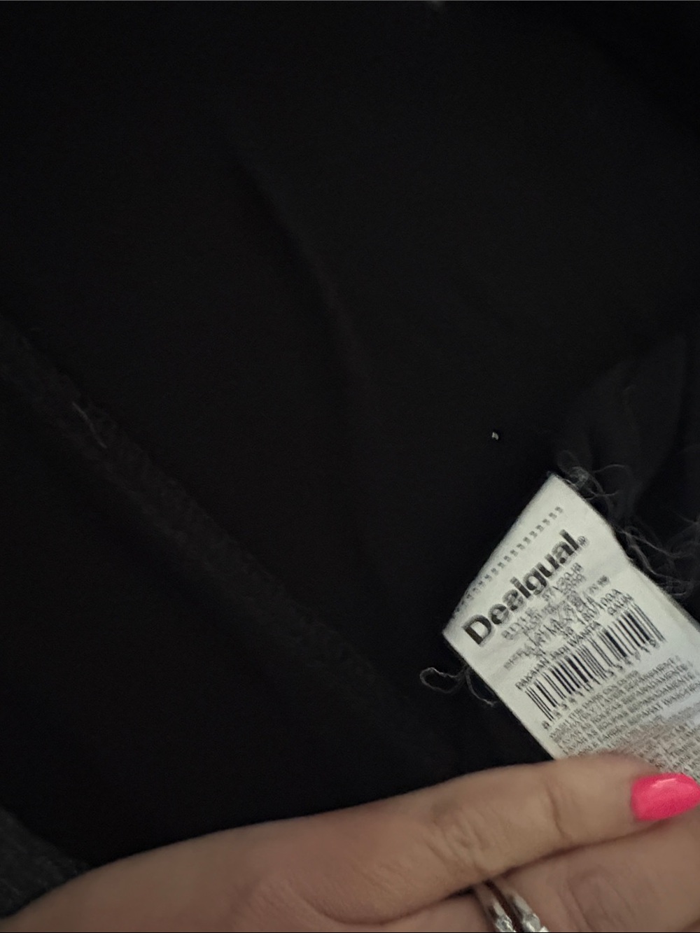 Desigual black dress with logo tag - Picture 2 of 3